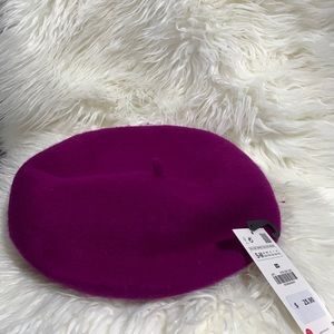 Purple Zara beret hat